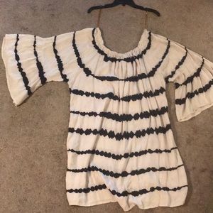 Plus sized dress with flare arms